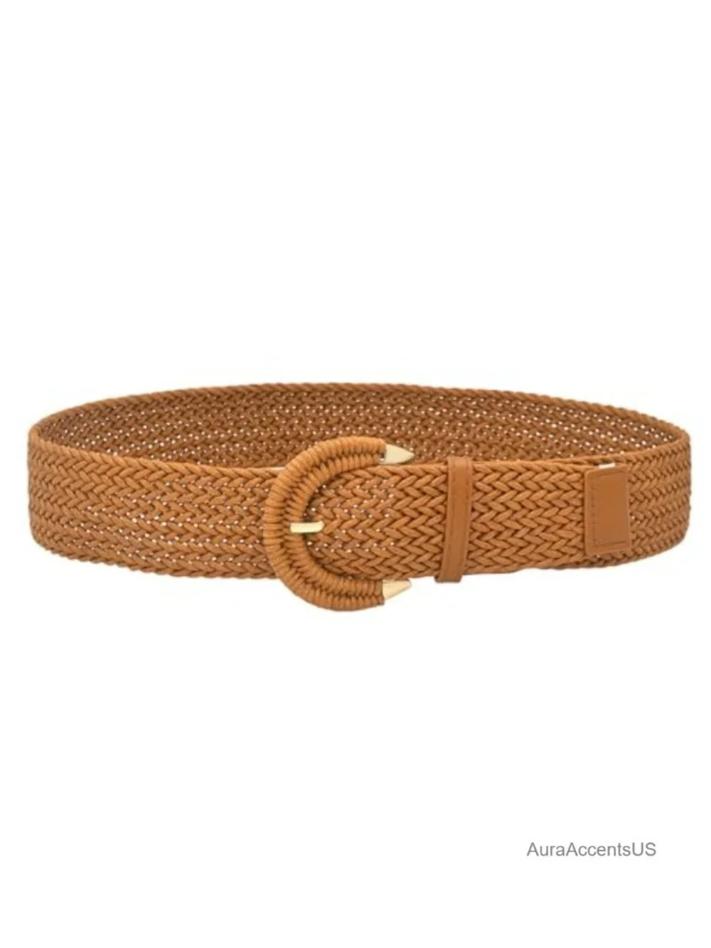 Women Braided Belt for Dress Wide Boho Belt Fashion Straw Woven Waist Belt